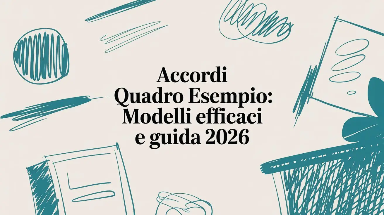 Accordi quadro esempio: Modelli efficaci e guida 2026