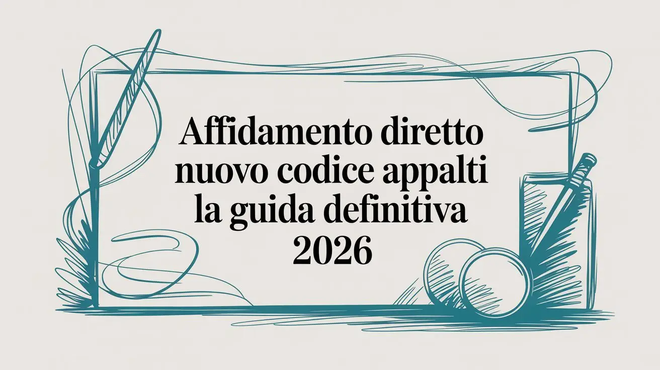 Affidamento diretto nuovo codice appalti la guida definitiva 2026