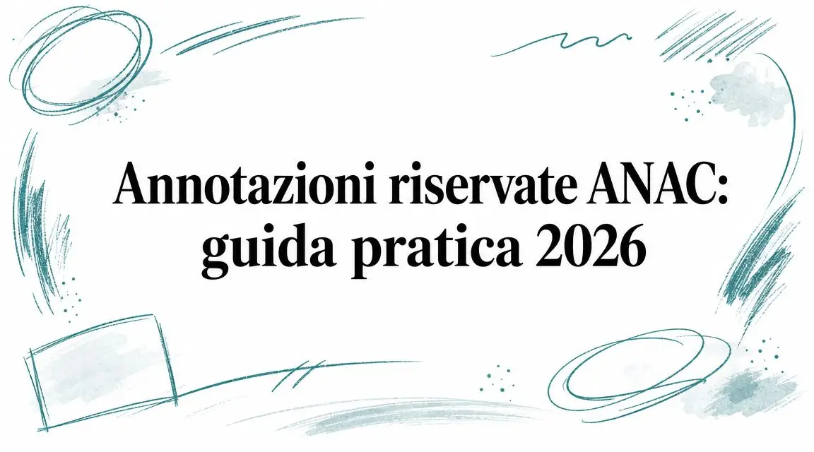 Annotazioni riservate ANAC: guida pratica 2026