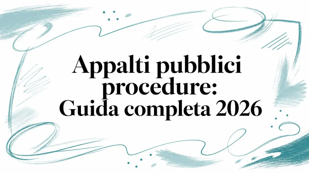 Appalti pubblici procedure: Guida completa 2026