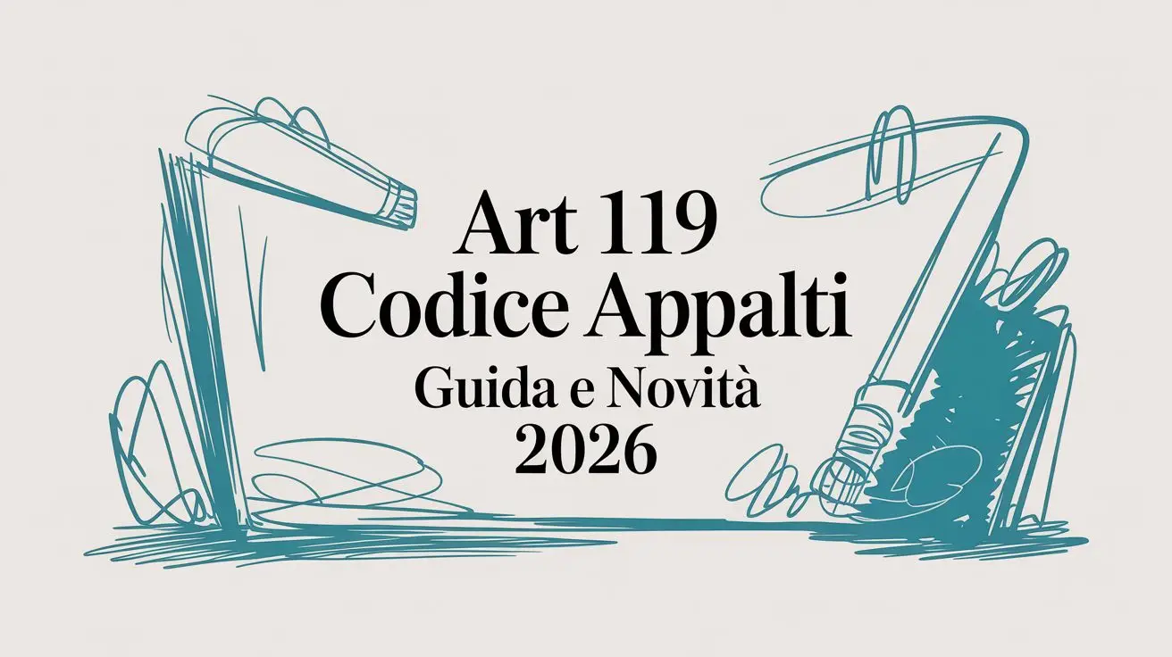 Art 119 codice appalti: Guida e novità 2026