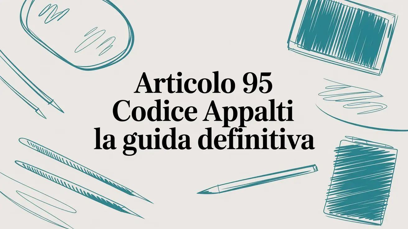 Articolo 95 codice appalti la guida definitiva