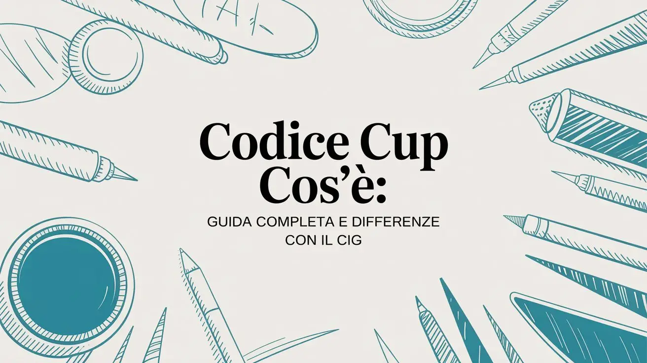Codice cup cos'è: guida completa e differenze con il CIG