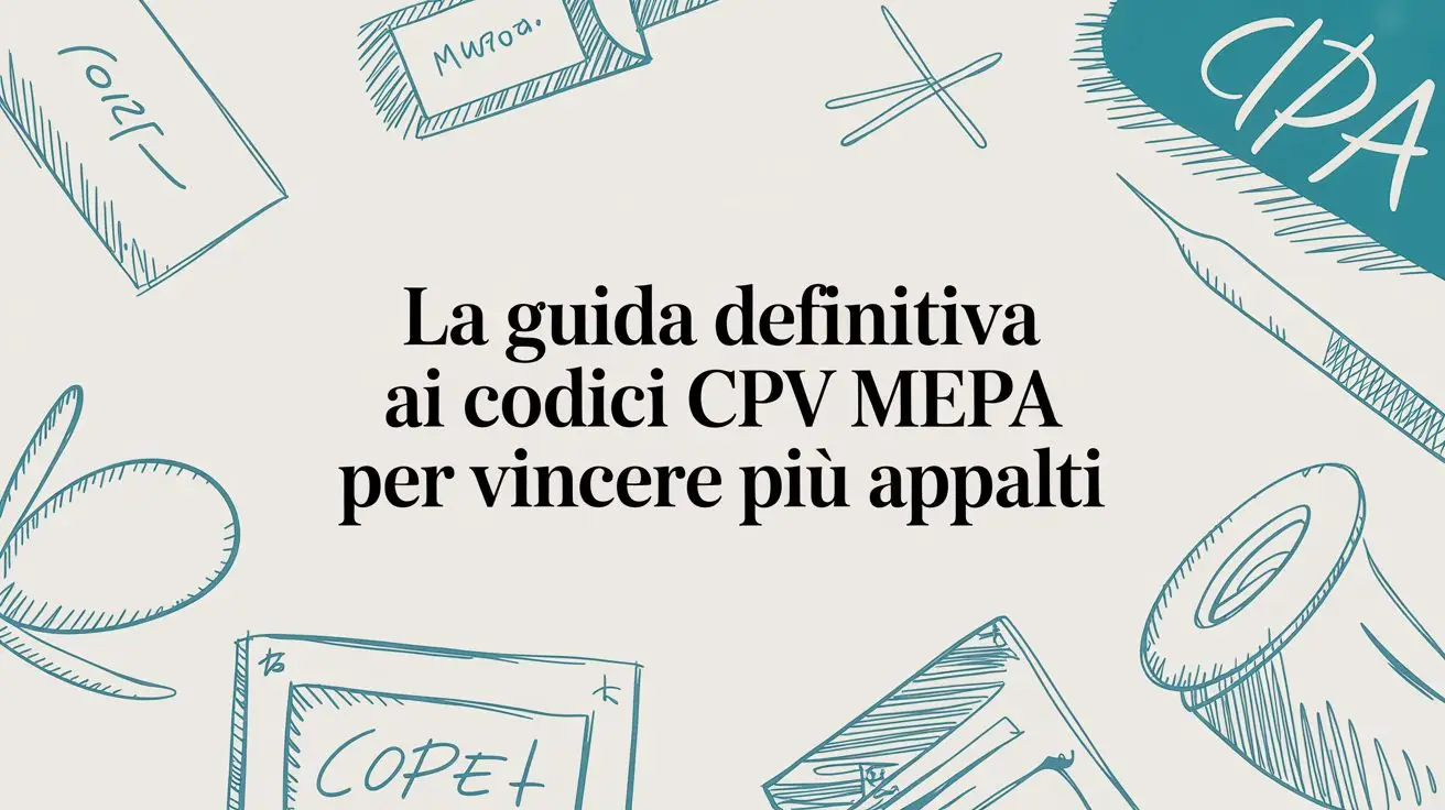 La guida definitiva ai codici CPV MePA per vincere più appalti