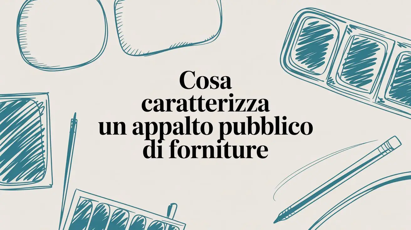 Cosa caratterizza un appalto pubblico di forniture