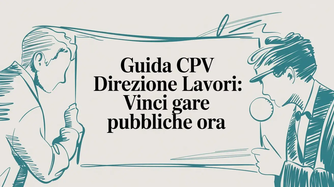 Guida CPV direzione lavori: Vinci gare pubbliche ora