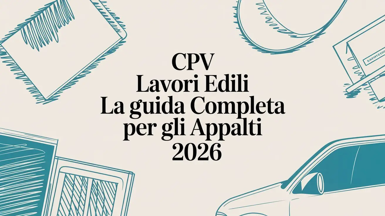 CPV lavori edili la guida completa per gli appalti 2026