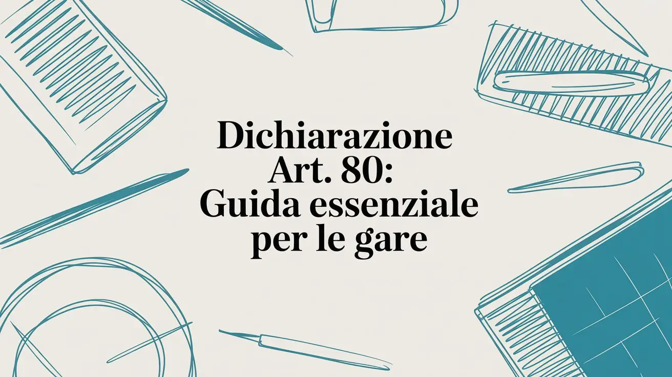 Dichiarazione art. 80: Guida Essenziale per le Gare