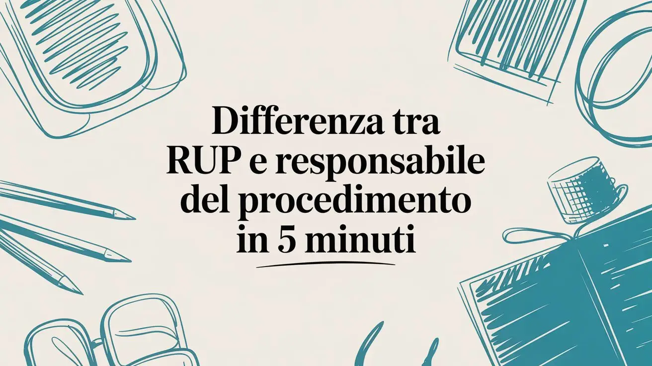 Differenza tra RUP e responsabile del procedimento in 5 minuti