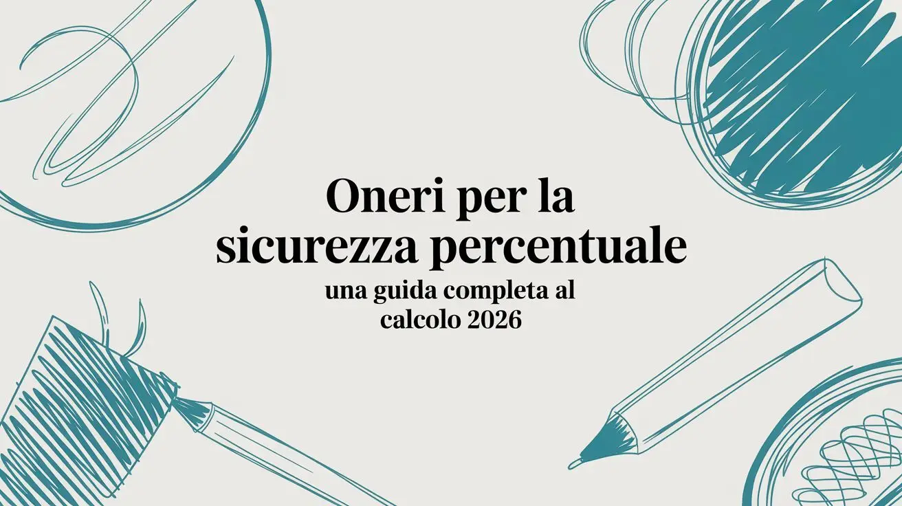 Oneri per la sicurezza percentuale una guida completa al calcolo 2026
