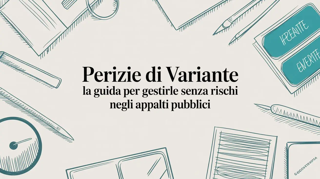Perizie di variante la guida per gestirle senza rischi negli appalti pubblici