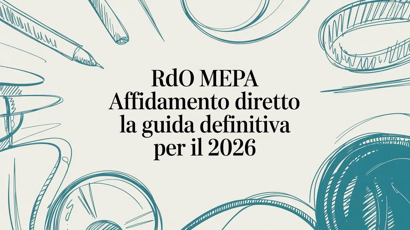 RDO MEPA affidamento diretto la guida definitiva per il 2026