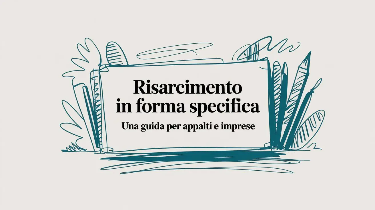 Risarcimento in forma specifica una guida per appalti e imprese