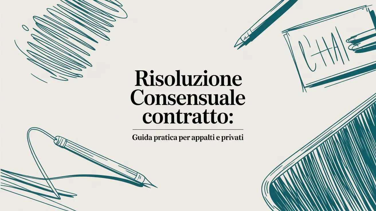 Risoluzione consensuale contratto: guida pratica per appalti e privati