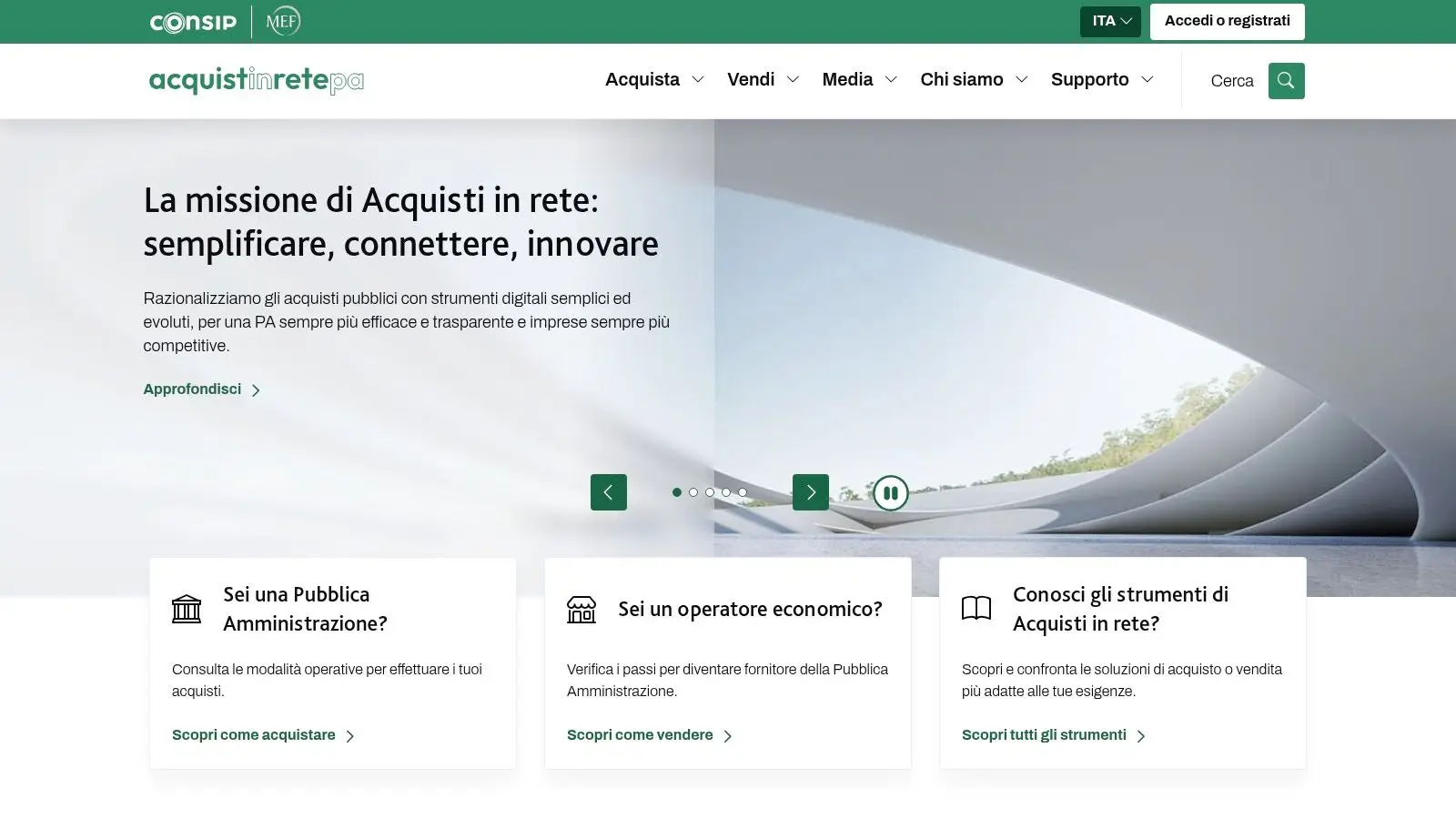 Consip – Acquisti in Rete PA (MePA/SDAPA/Convenzioni)