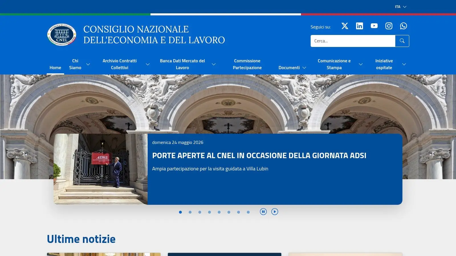 Screenshot from https://www.cnel.it/